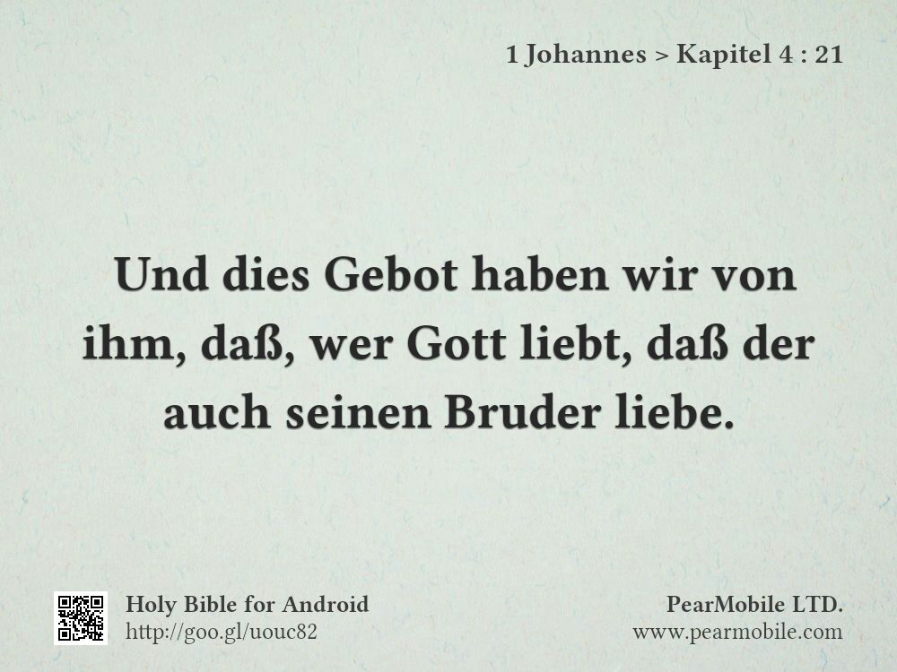 1 Johannes, Kapitel 4:21